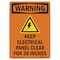 Signmission Safety Sign, OSHA WARNING, 5" Height, Keep Electrical Panel, Portrait OS-WS-D-35-V-13275 - alternate 1